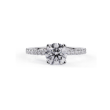 CVD Lab Grown Diamond Engagement Ring - 10K Solid Gold, Round Cut Solitaire, 0.50ct-2.00ct, G-H/VS-SI Clarity