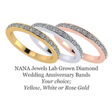 Central Diamond Center Lab Created CVD Diamond Wedding Anniversary Band 1/5ctw 10kt Gold
