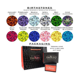 Central Diamond Center Bubble Mother's Ring with 1 to 7 Simulated Birthstones in Sterling Silver