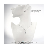 Square Halo Dancing Gemstone Matching Earrings & Necklace 925 Sterling Silver & Pure Brilliance Zirconia