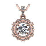 Drum Dancing Gemstone Necklace for Women in 925 Sterling Silver w/ Pure Brilliance Zirconia