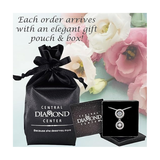 Central Diamond Center Round Double Halo Dancing Gemstone Necklace for Women in 925 Silver & Pure Brilliance Zirconia