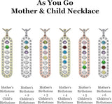 Central Diamond Center As You Go Add a Birthstone Gold Plated Sterling Silver Mother's Necklace w/ 1-7 Birthstones