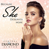 Central Diamond Center Zsa Zsa Oval or Round Hoop Earrings Solid 925 Sterling Silver w/Pure Brilliance Zirconia, Simulated Diamond Hoops