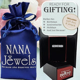 NANA Jewels Asscher Cut Simulated Diamond Ring 1.00ctw 6 Stone Wedding Band, Sterling Silver 10K/14K Gold