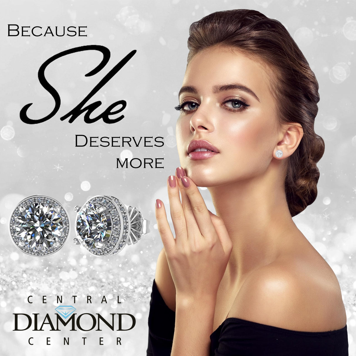Round Halo Stud Earrings 0.85cttw-4.50cttw in Sterling Silver w/Pure Brilliance Zirconia, Hypoallergenic