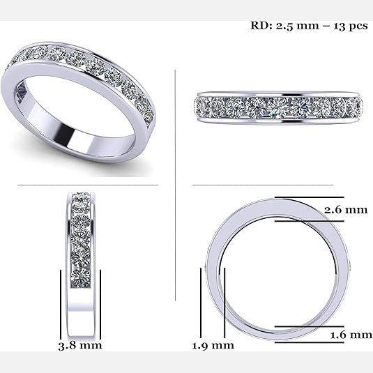 Central Diamond Center 3 Stone Past Present Future Ring your choice Gold-Silver Cz-2.50ctw & 3.50ctw