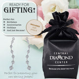 Earring Jacket for Stud Earrings in Solid 925 Sterling Silver made with Pure Brilliance Zirconia CZ
