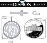 Central Diamond Center Shema Israel Partial Hebrew Prayer Pendant Necklace in Sterling Silver w/ Pure Brilliance Zirconia CZ