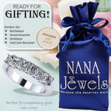 Central Diamond Center Asscher Cut Lucita Mothers Rings w/ 1 to 7 Simulated Birthstones in Sterling Silver, 10K or 14K Gold
