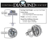 Hypoallergenic round halo stud earrings in sterling silver with pure brilliance zirconia.