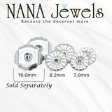Extra-Large Hypoallergenic Earring Backs-7mm-8.2mm(3 Pairs)-Secure & Comfortable Replacement for Earrings