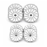 Central Diamond Center Oversized Earring Backs –4 Pairs 7mm & 8.2mm Universal Replacement Hypoallergenic