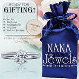 NANA Jewels Matrix Simulated Diamond Engagement Ring Solitaire 1 to 4 carat in Silver 10k & 14k Gold