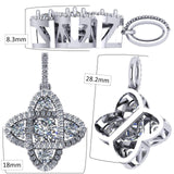 Sterling Silver Pure Brilliance CZ four points.