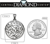 Central Diamond Center Shema Full Prayer Pendant Necklace, Solid .925 Sterling Silver & Gold Plated With A 22" Adjustable Box Chain