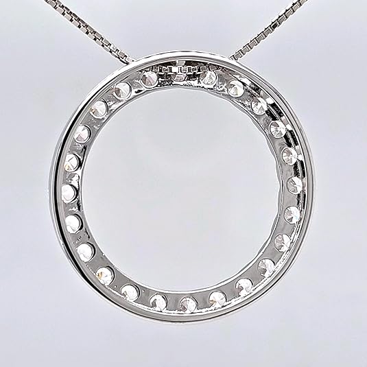 Central Diamond Center Sterling Silver Circle of Life Pendant Necklace – 5.00 Carat Cubic Zirconia (27 Stones, 3.50mm Each) – 925 Silver, 5g – Eternal Love Jewelry for Women