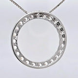 Central Diamond Center Sterling Silver Circle of Life Pendant Necklace – 5.00 Carat Cubic Zirconia (27 Stones, 3.50mm Each) – 925 Silver, 5g – Eternal Love Jewelry for Women