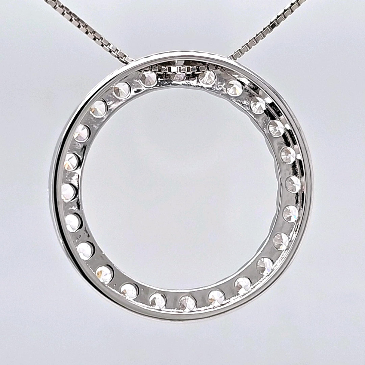 Central Diamond Center Sterling Silver Circle of Life Pendant Necklace – 5.00 Carat Cubic Zirconia (27 Stones, 3.50mm Each) – 925 Silver, 5g – Eternal Love Jewelry for Women