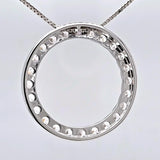Central Diamond Center Sterling Silver Circle of Life Pendant Necklace – 5.00 Carat Cubic Zirconia (27 Stones, 3.50mm Each) – 925 Silver, 5g – Eternal Love Jewelry for Women