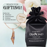 Central Diamond Center Israel Map Necklace/Pendant-Sterling Silver Am Israel Chai on Back Side-3D Map of Israel Large & Small