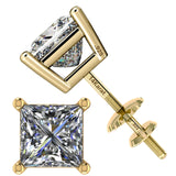 0.20ct-0.30ct CVD-Lab-Grown Diamond Stud Earrings (E-F, VS-SI), Solid 14K Gold & Silver, Threaded or Friction Post