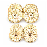 Central Diamond Center Oversized Earring Backs –4 Pairs 7mm & 8.2mm Universal Replacement Hypoallergenic