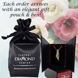 Central Diamond Center Israel Map Necklace/Pendant-Sterling Silver Am Israel Chai on Back Side-3D Map of Israel Large & Small