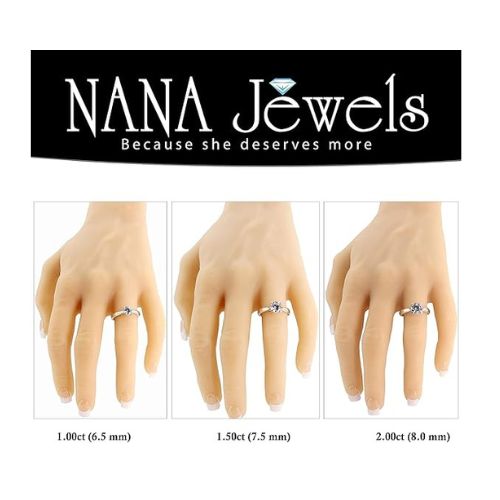 NANA Jewels 1.00-4.00ct Lucita Round Cut Solitaire Wedding Engagement Ring Series, 10K Gold w/Cubic Zirconia Simulated Diamond(A)