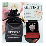 Central Diamond Center Heart of Hearts Birthstone Locket Necklace Pendant in Sterling Silver & Mother of Pearl