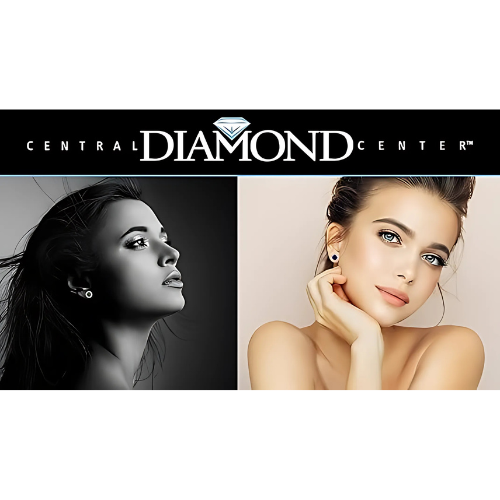 Central Diamond Center Round Halo Earring & Necklace Set w/ 6.5mm Simulated Birthstones in 925 Sterling Silver, Hypoallergenic