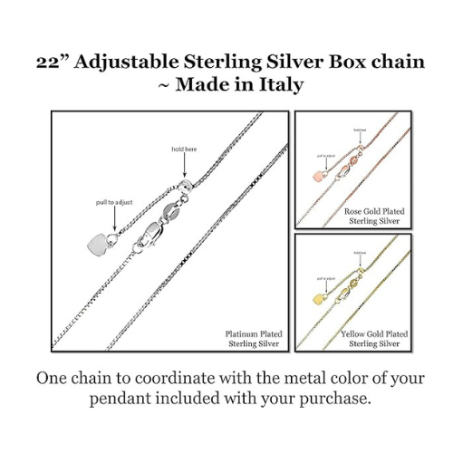 Nana Jewels Asscher Cut Simulate Diamond Solitaire Necklace With 22" Adjustable Box Chain- 7Mm(2Ct) Or 8Mm(3Ct) Look