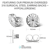 Hypoallergenic earrings for sensitive ears.