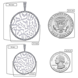 Central Diamond Center Shema Israel Full Hebrew Prayer Pendant Necklace in Solid Sterling Silver w/ Pure Brilliance Zirconia CZ(28mmx37mm)