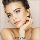 Princess Halo Earrings W/ Pure Brilliance Zirconia In Sterling Silver Mounting, Hypoallergenic