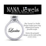 NANA Jewels 1.00-4.00ct Lucita Cushion & Princess Cut Solitaire Wedding Engagement Ring Series, 10K Gold w/Cubic Zirconia Simulated Diamond(B)