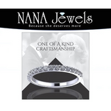 NANA Jewels Wedding Band Cubic Zirconia in 925 Sterling Silver 10K and 14K Gold Half Eternity Stackable Anniversary Ring Size 4-12