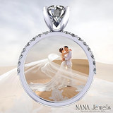NANA Jewels 1.00ct to 4.00ct Simulated Diamond Engagement Ring Round Solitaire Sterling Silver 10k-14k