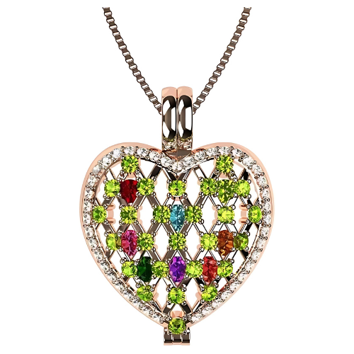 Mother of pearl inlay in sterling silver locket.