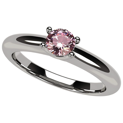 Central Diamond Center Customizable Lucita Solitaire Birthstone Ring Set In 925 Sterling Silver W/Simulated Birthstone