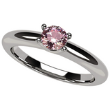 Central Diamond Center Customizable Lucita Solitaire Birthstone Ring Set In 925 Sterling Silver W/Simulated Birthstone