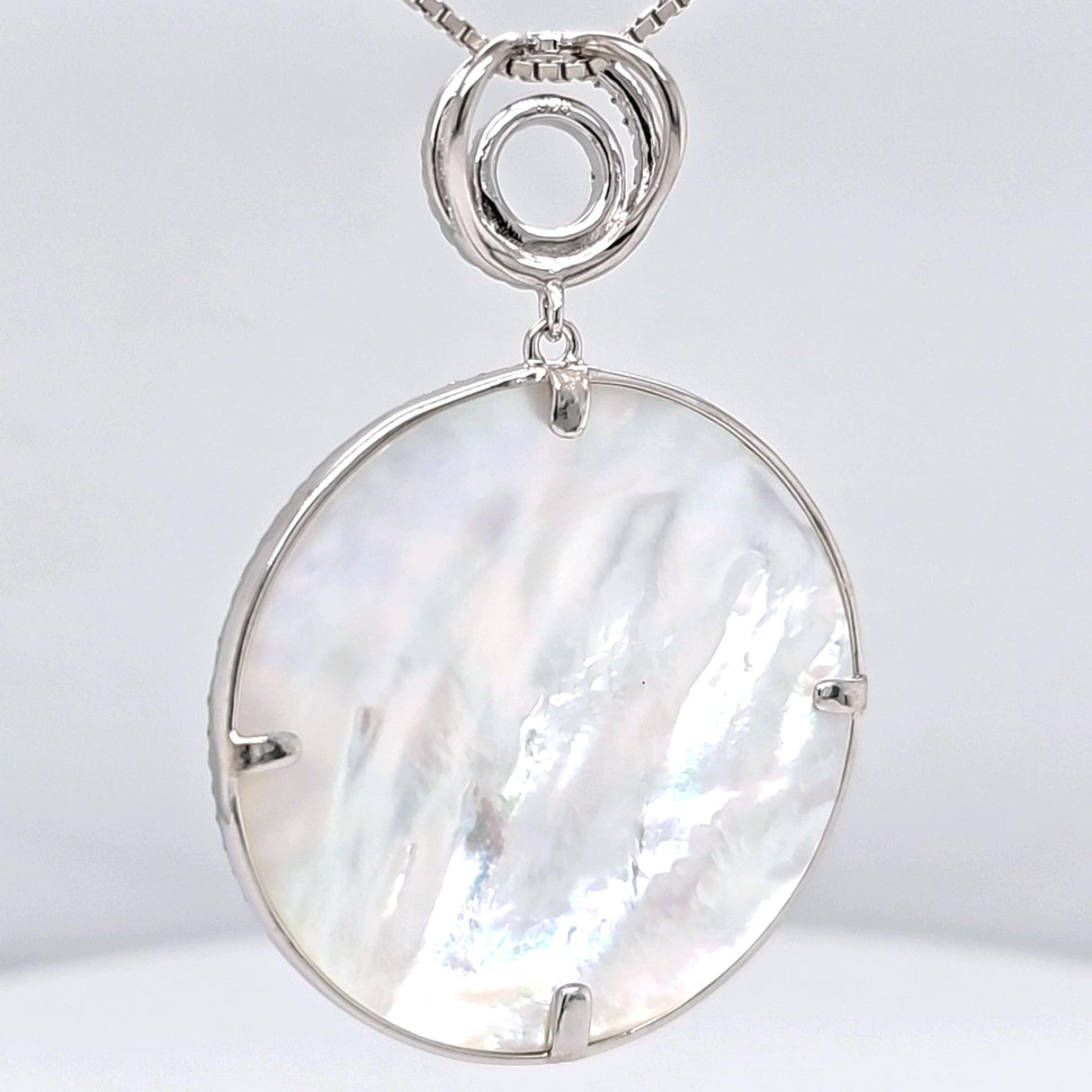 Central Diamond Center Sterling Silver Tree of Life Pendant Necklace or Earrings with CZ and Mother of Pearl – Gift for Women