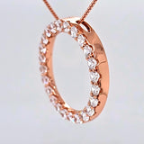 Central Diamond Center Sterling Silver Circle of Life Pendant Necklace – 5.00 Carat Cubic Zirconia (27 Stones, 3.50mm Each) – 925 Silver, 5g – Eternal Love Jewelry for Women