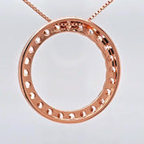 Central Diamond Center Sterling Silver Circle of Life Pendant Necklace – 5.00 Carat Cubic Zirconia (27 Stones, 3.50mm Each) – 925 Silver, 5g – Eternal Love Jewelry for Women