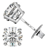 Central Diamond Center Round Cut CVD Lab-grown Diamond Stud Earrings 14K solid Gold from 0.20ct to 2.00ct E-F VS-SI
