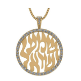 Central Diamond Center Shema Israel Partial Hebrew Prayer Pendant Necklace in Sterling Silver w/ Pure Brilliance Zirconia CZ