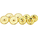 Central Diamond Center Oversized Earring Backs –4 Pairs 7mm & 8.2mm Universal Replacement Hypoallergenic