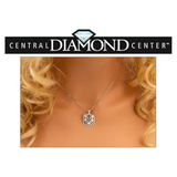 Central Diamond Center Solid Sterling Silver Tic Tac Toe Necklace made with Pure Brilliance Zirconia