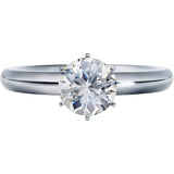 NANA Jewels Matrix Simulated Diamond Engagement Ring Solitaire 1 to 4 carat in Silver 10k & 14k Gold