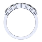 NANA Jewels Simulated 5 Stone 1carat Diamond Engagement Ring Wedding Ring CZ-Silver-10K or 14k Gold